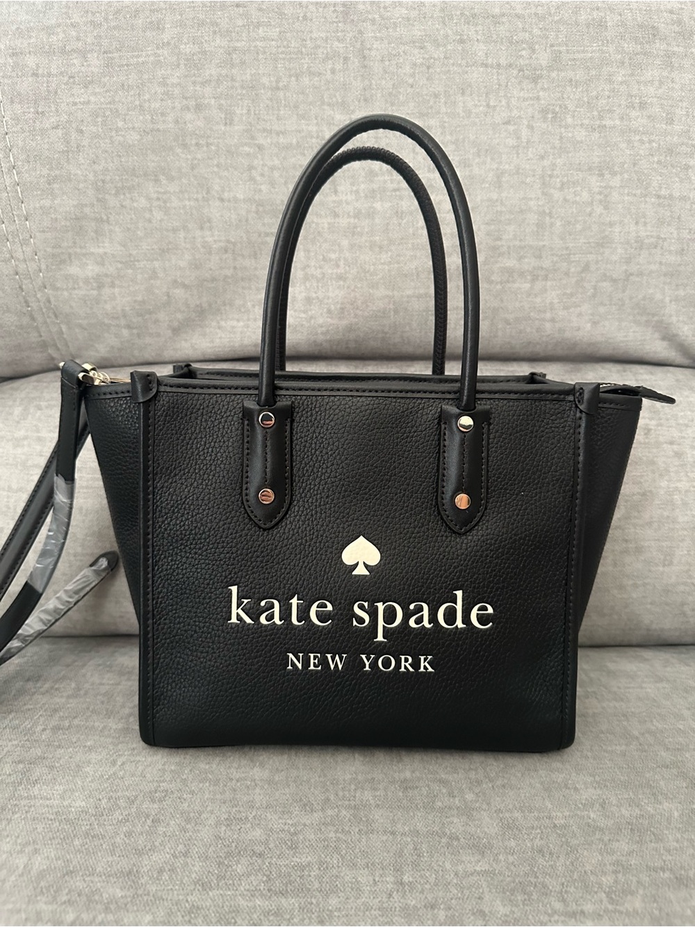 NWT Kate Spade Black Pebbled Leather Tote